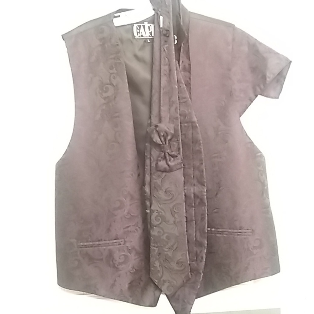 MENS grape tapestry vest set